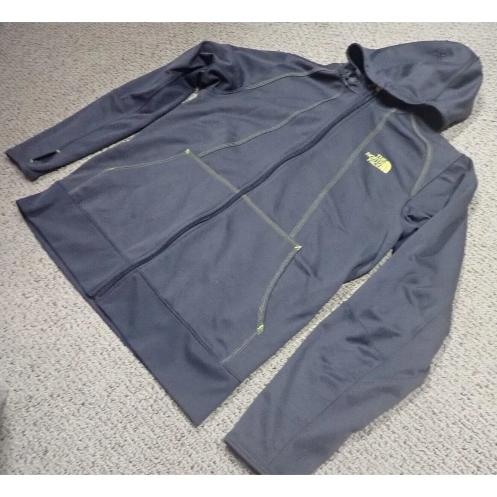 The North Face Hoodie Mens Medium Gray Excellent Mountain Athletics Full Zip